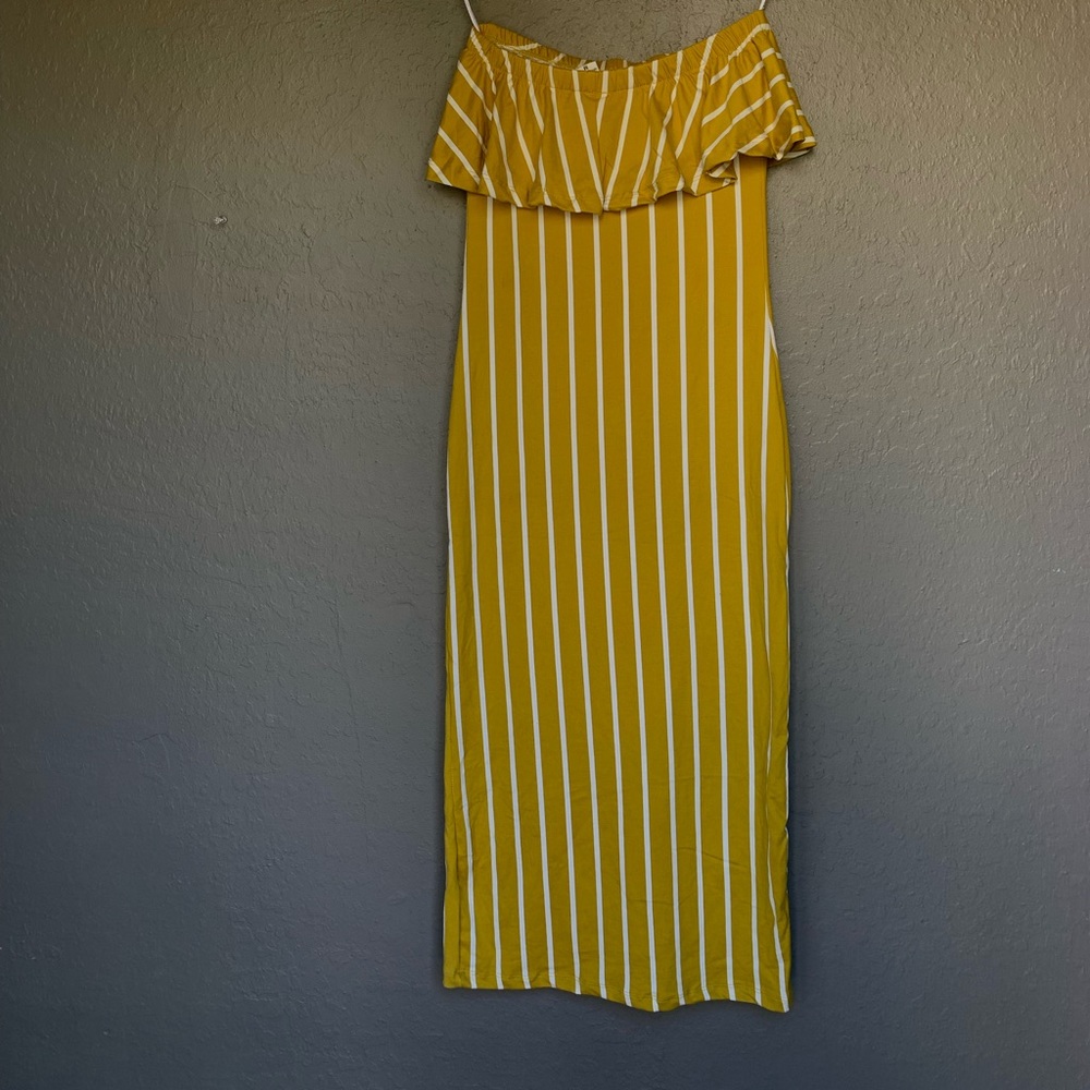 Yellow Tube Top Bodycon Dress